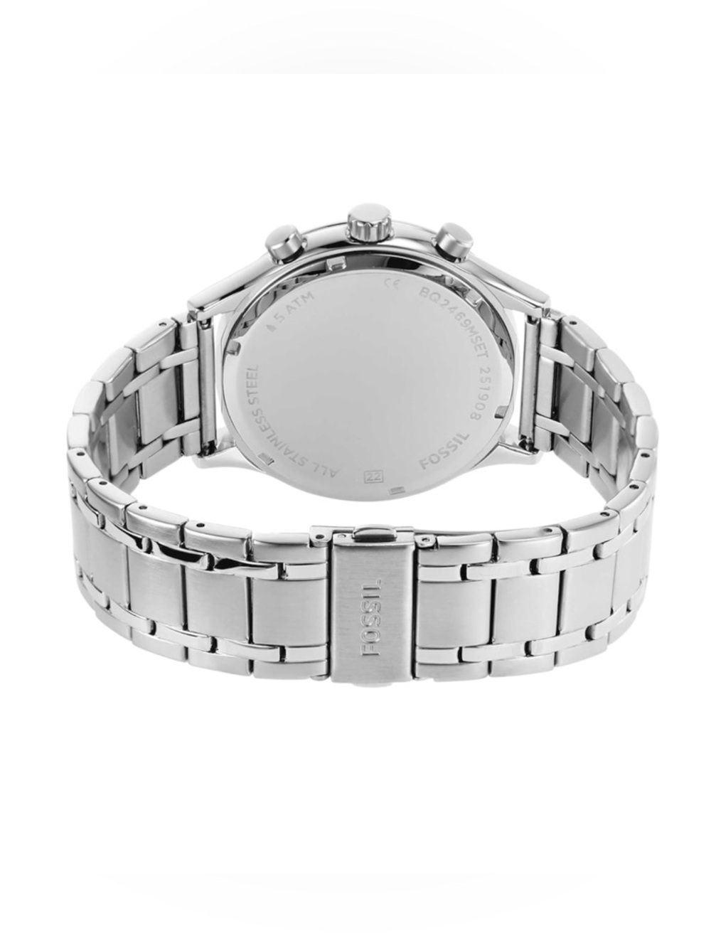Fossil His and Her Fenmore Midsize Multifunction Stainless Steel Watch Gift Set - Picture 3 of 6